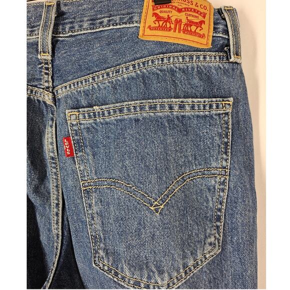 LEVI'S WOMEN'S LOW PRO JEANS REGULAR BREATHE OUT MEDIUM INDIGO SIZE W28 x L29 - Picture 5 of 12